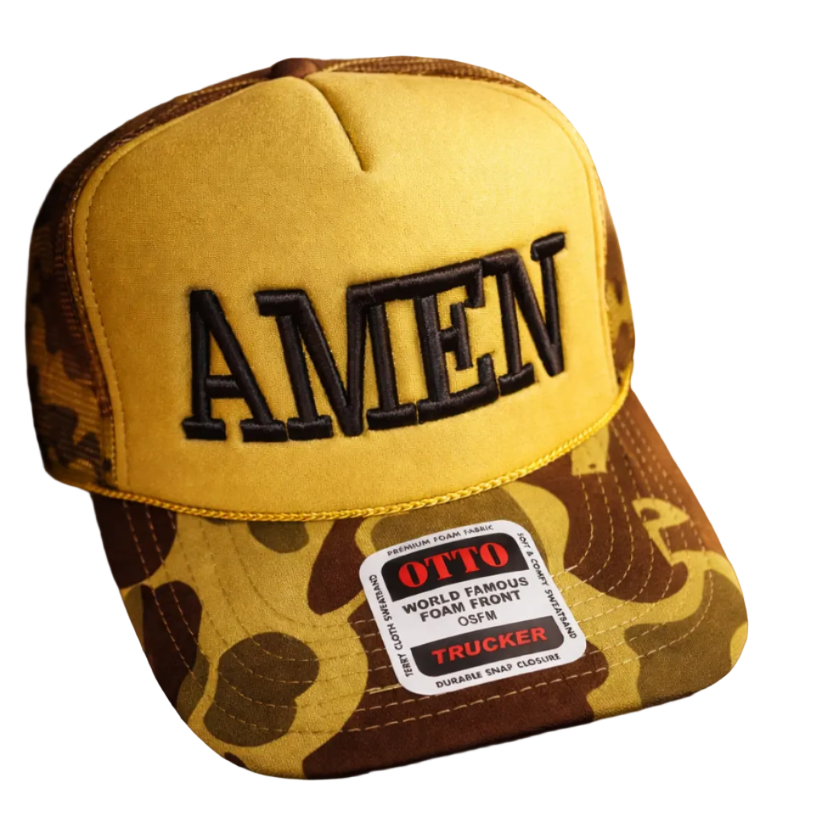 3D Puff Amen Hat Embroidery