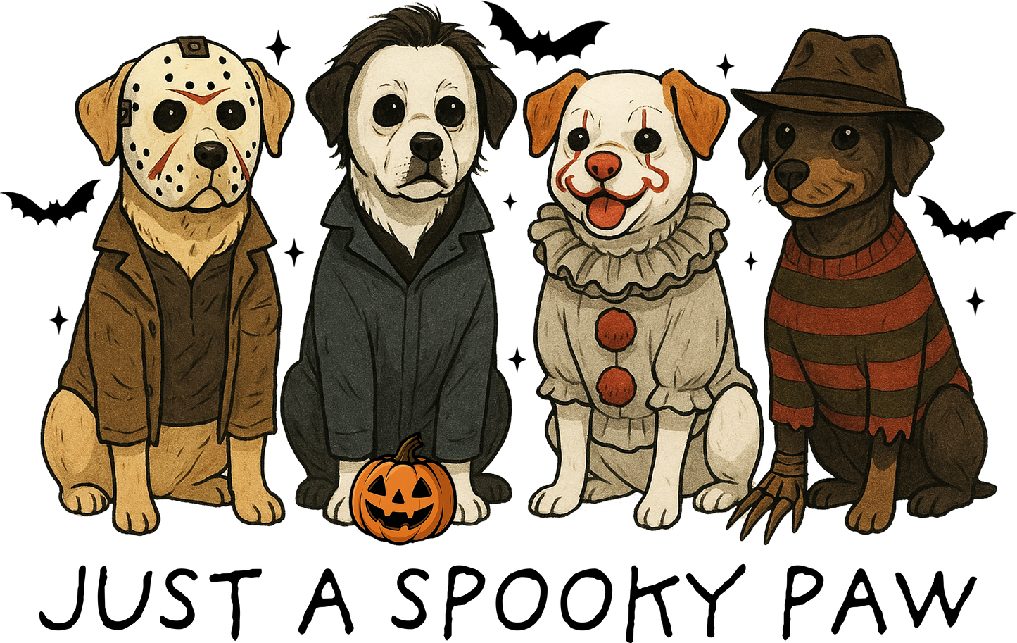Dog halloween print