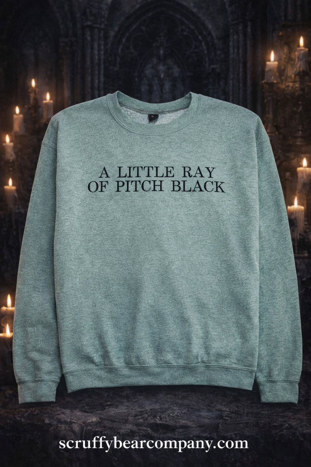 A little ray of pitch black (embroidery sweatshirt)