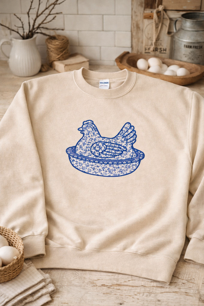Hen On Nest Crewneck