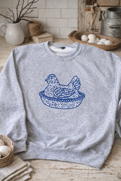 Hen On Nest Crewneck