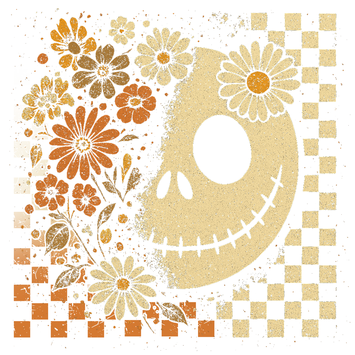 Retro Fall Skeleton Face