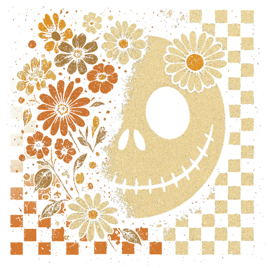 Retro Fall Skeleton Face