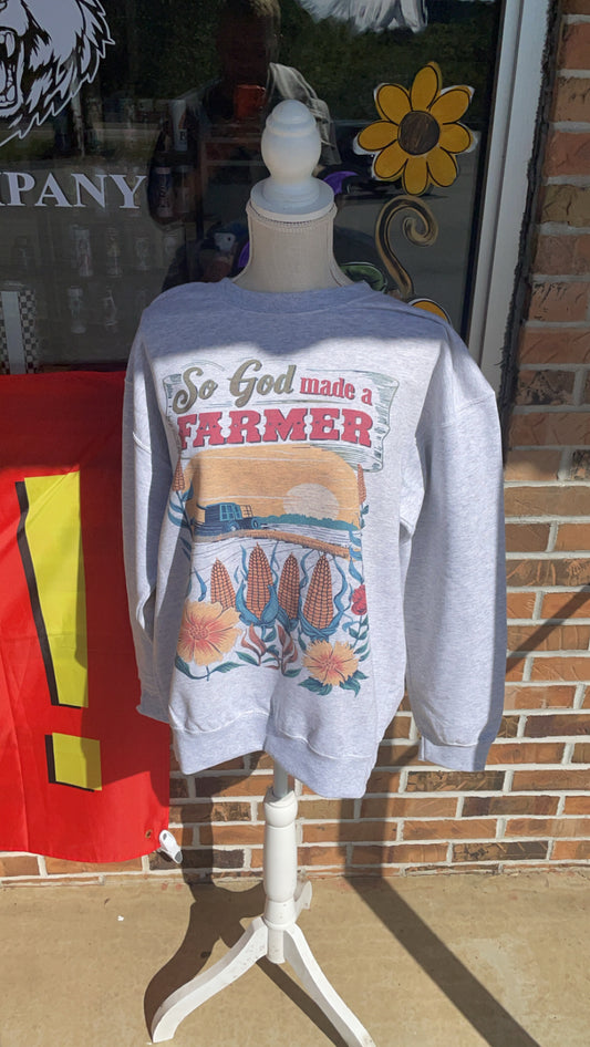 So god made a farm t shirt (ash gray)