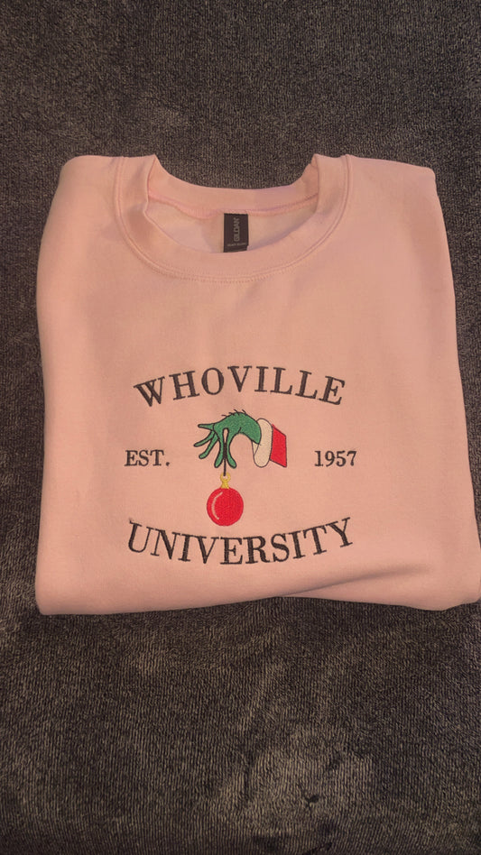 WHOVILLE UNIVERSITY (EMBROIDERY SWEATSHIRT)
