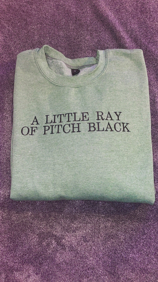 A little ray of pitch black (embroidery sweatshirt)