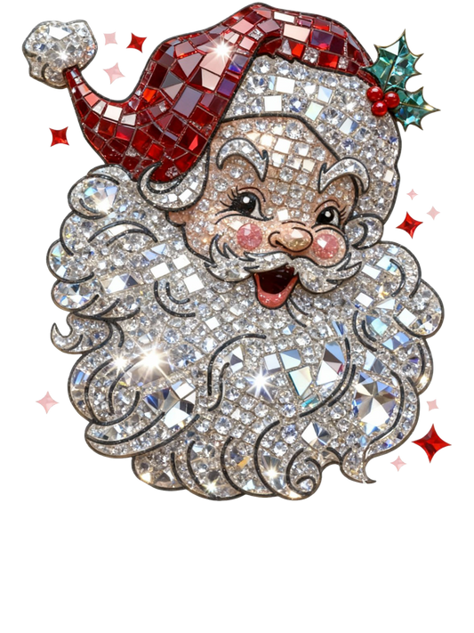 Christmas rhinestone santa