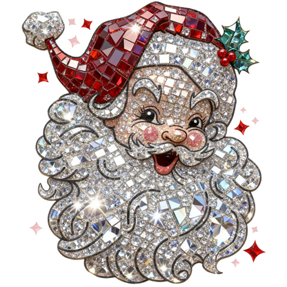 Christmas Rhinestone Santa